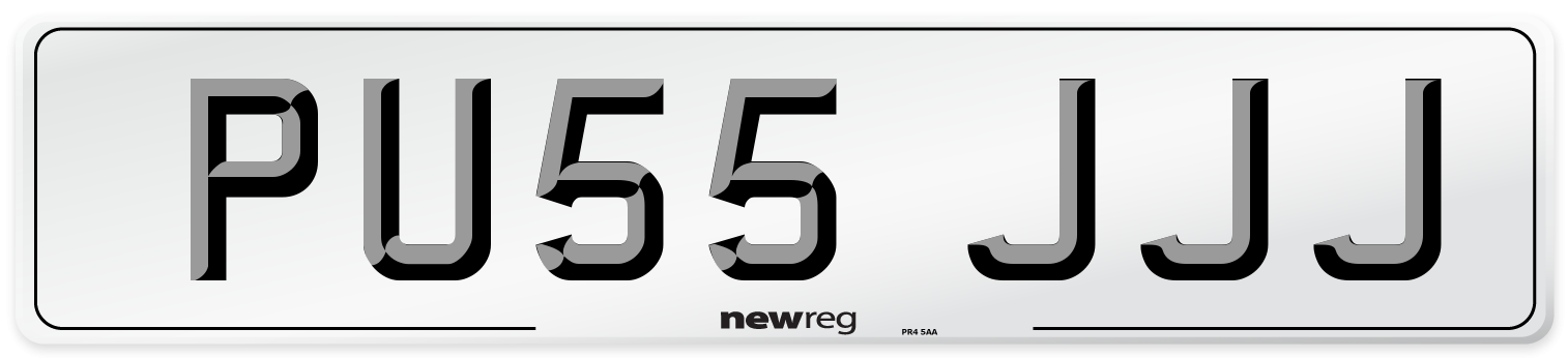 PU55 JJJ Number Plate from New Reg
